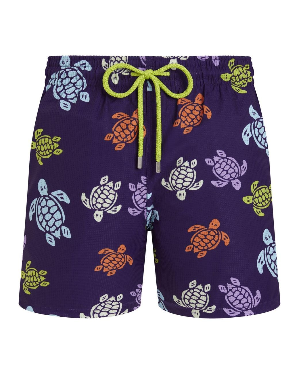 Vilebrequin Blue Swim Shorts With Multicolour Turtle Print for men