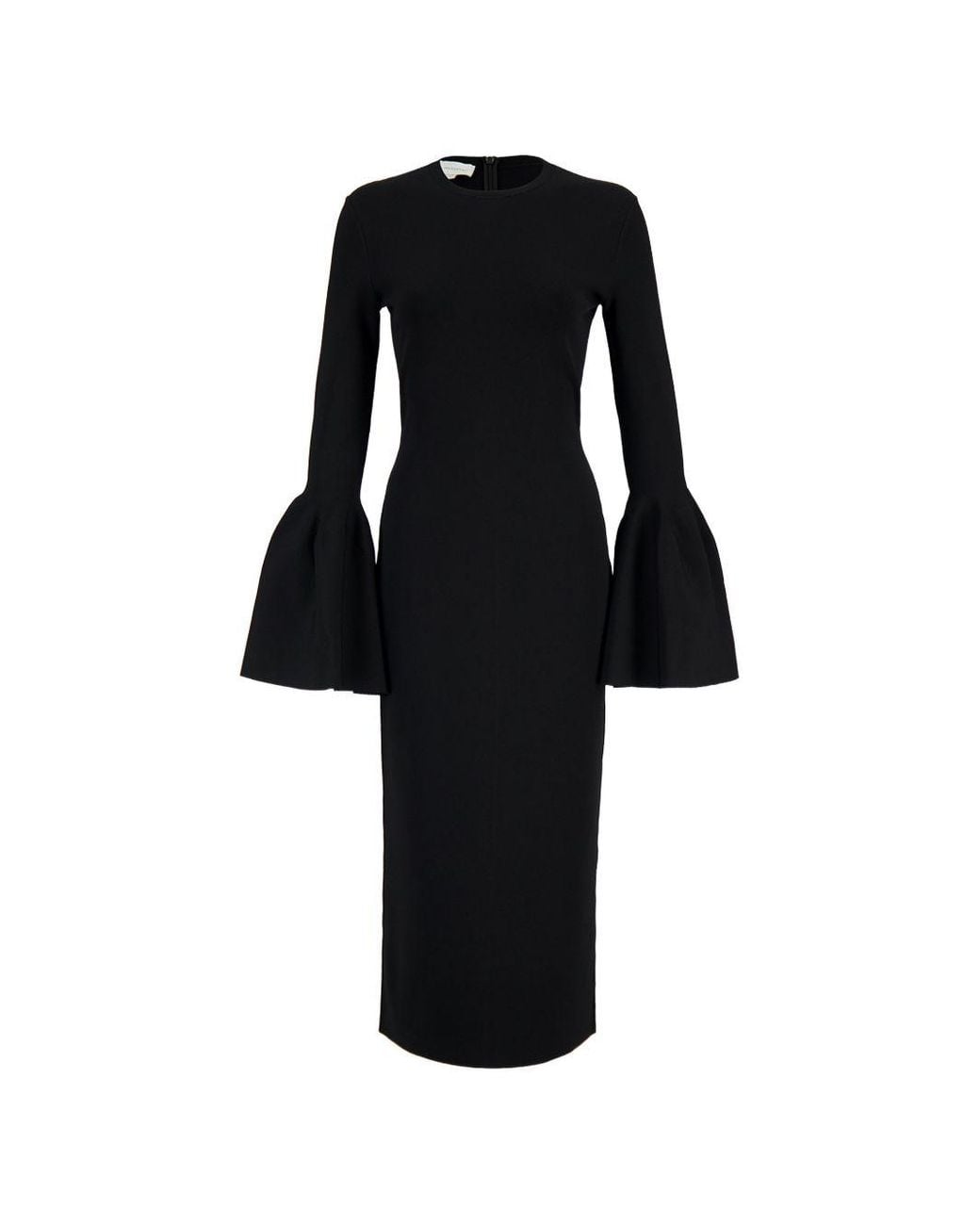 Stella McCartney Black Bell Sleeve Midi Dress