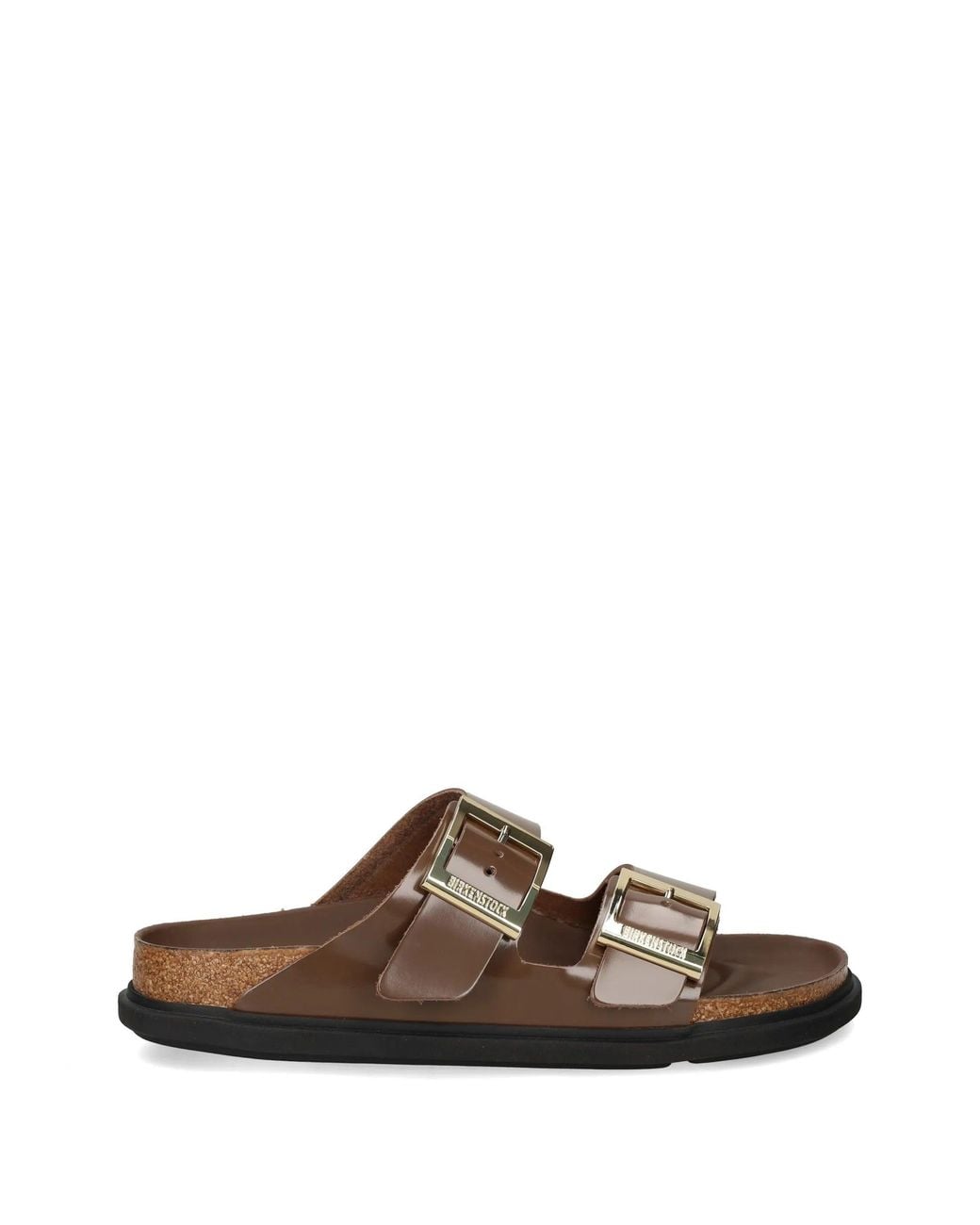 Birkenstock Brown Arizona Db Hex – Patent Natural Leather Sandal