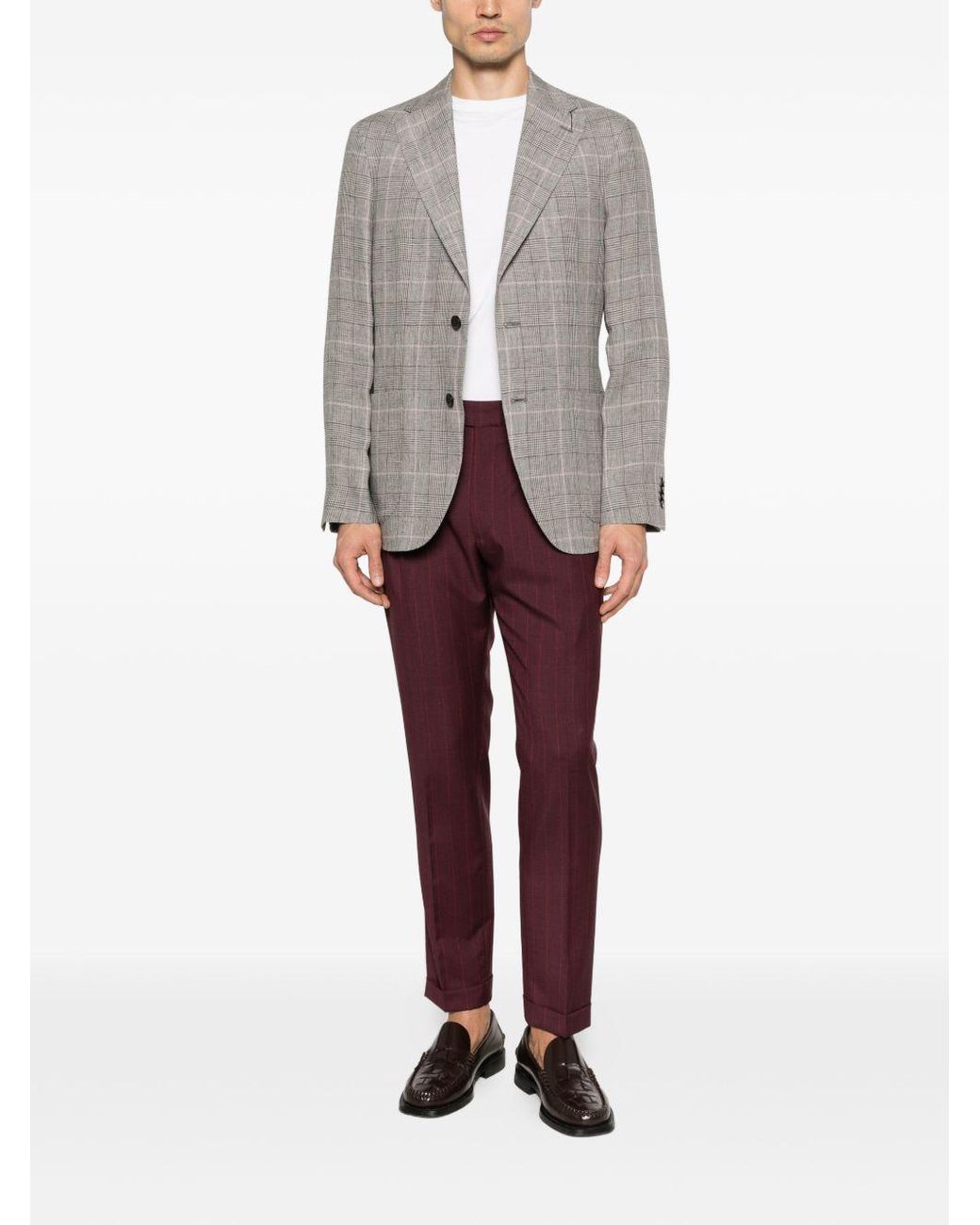 Boglioli Gray Line Double-Breasted Jacket