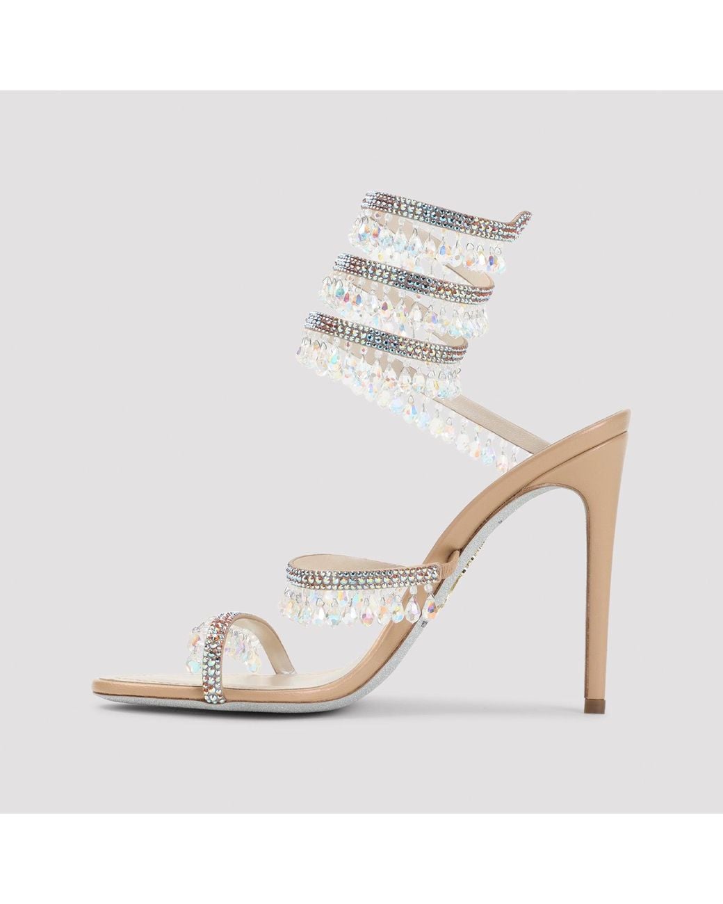 Rene Caovilla White René Caovilla Chandelier High-Heel Sandal