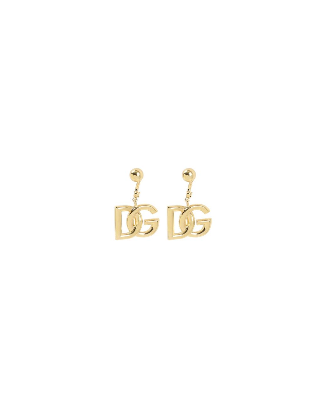Dolce & Gabbana Metallic Dolce & Gabbana Golden-Tone Dg Earrings