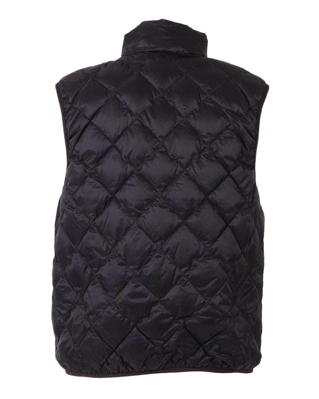 Aspesi Black Minimalist Zip-Front Gilet for men