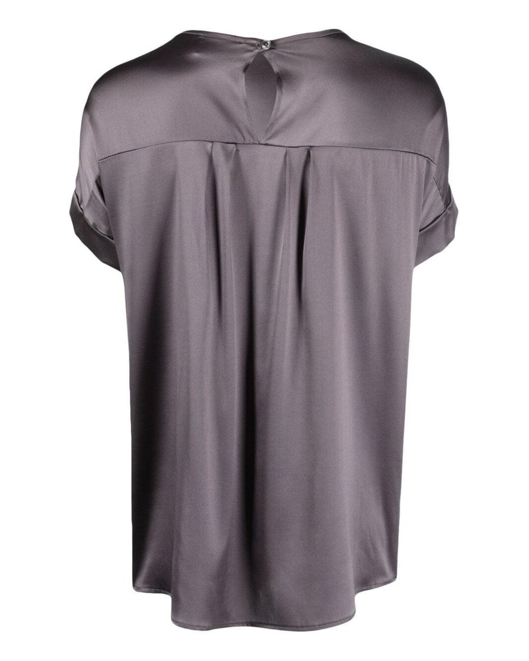 Snobby Sheep Purple Silk Crewneck Shirt