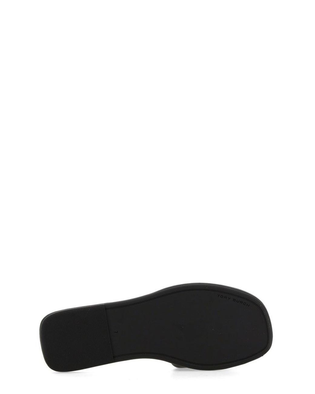 Tory Burch Black Sandal Slider "Bouble T"