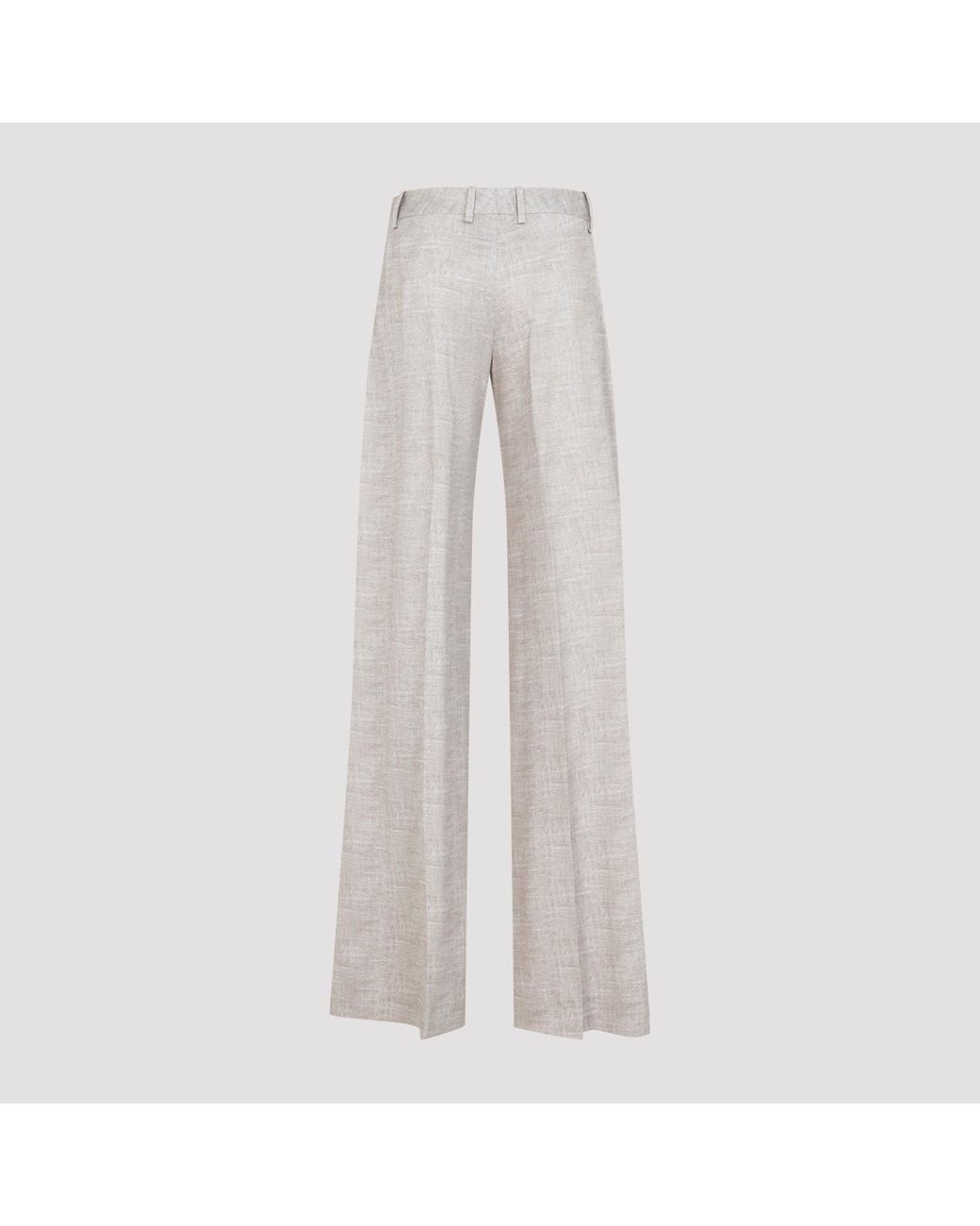 Ermanno Scervino Gray Wide-Leg Viscose Pants For