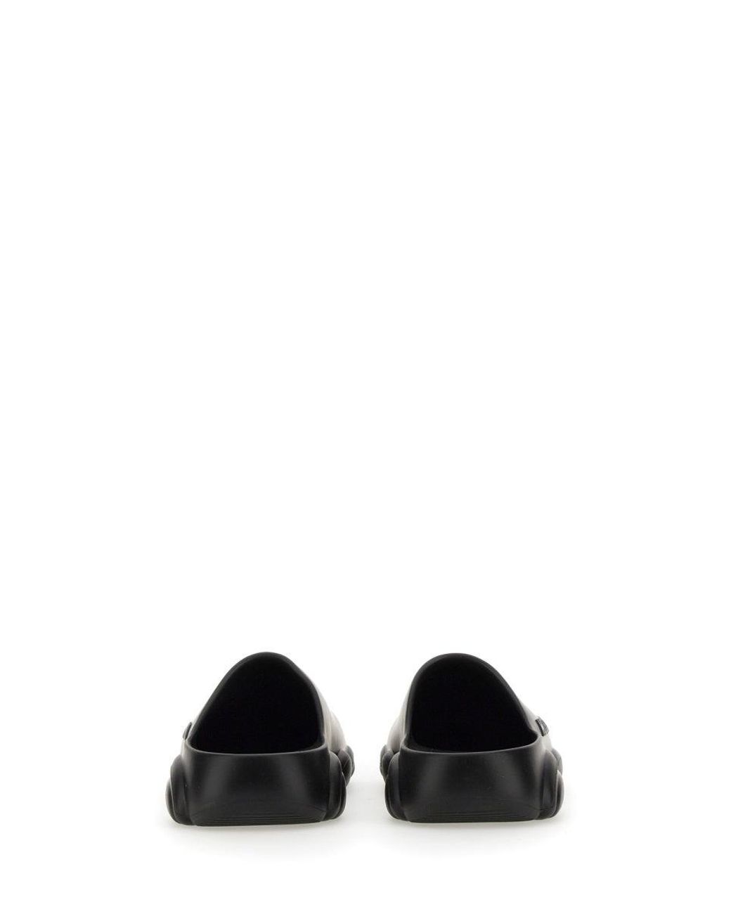 Moschino White Rubber Teddy Sole Mules