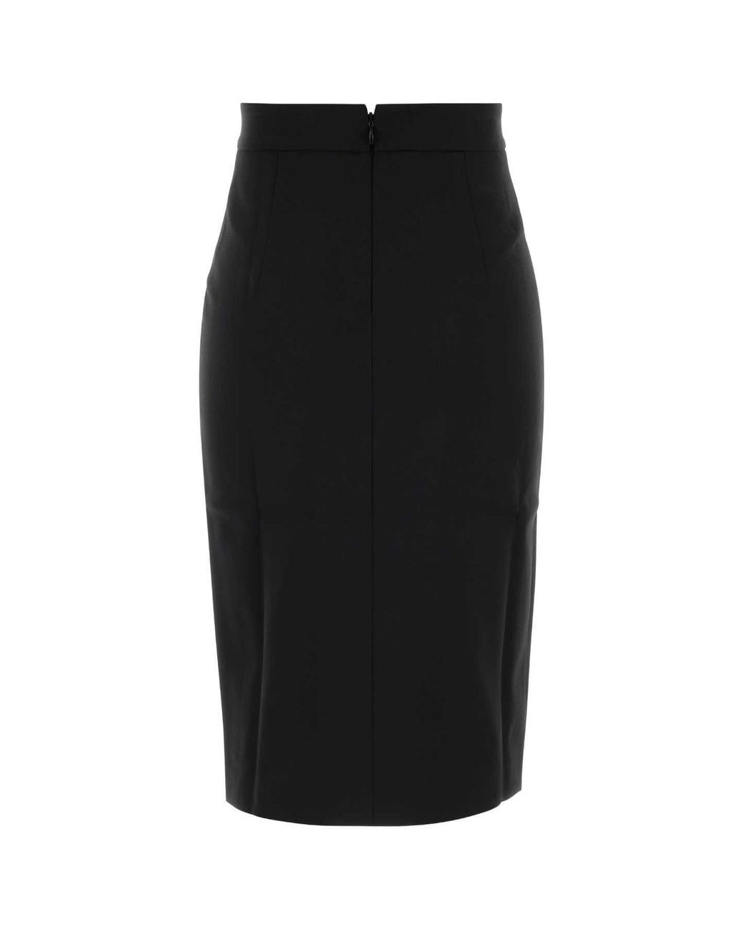 ANDAMANE Black Stretch Gabardine Skirt