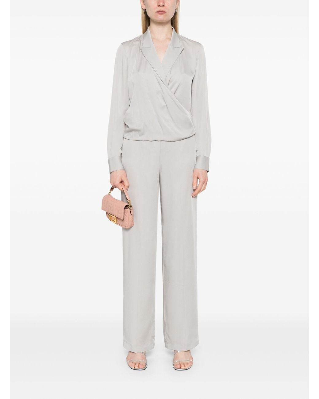 Theory White Wide-Leg Pull On Trousers
