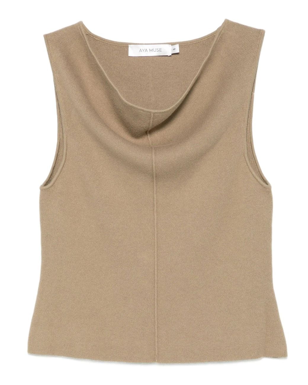 AYA MUSE Natural Off Shoulder Seam Top
