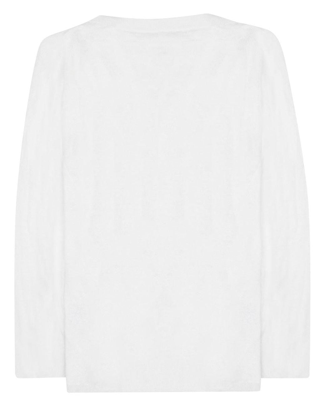 P.A.R.O.S.H. White P.A.R.O.S.H. Linen-Viscose Blend Jumper