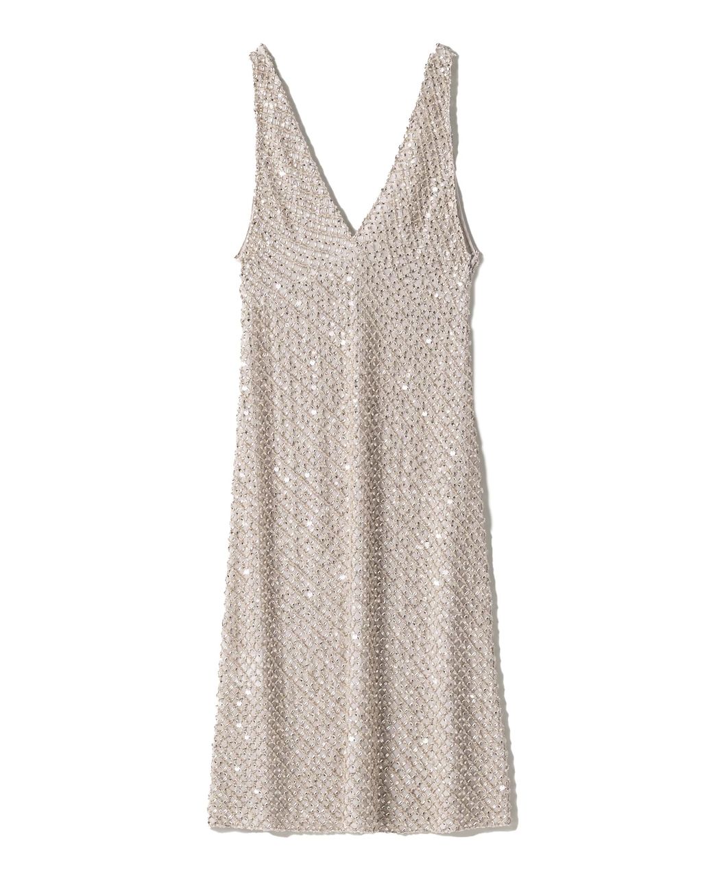 Miu Miu White Embroidered Chiffon Dress