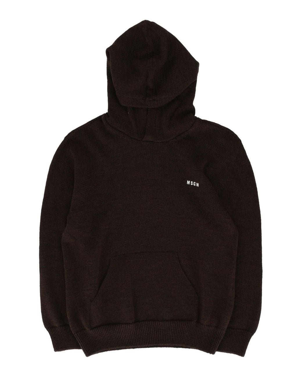 MSGM Black Hoodie Jumper Caffe\ /Coffee