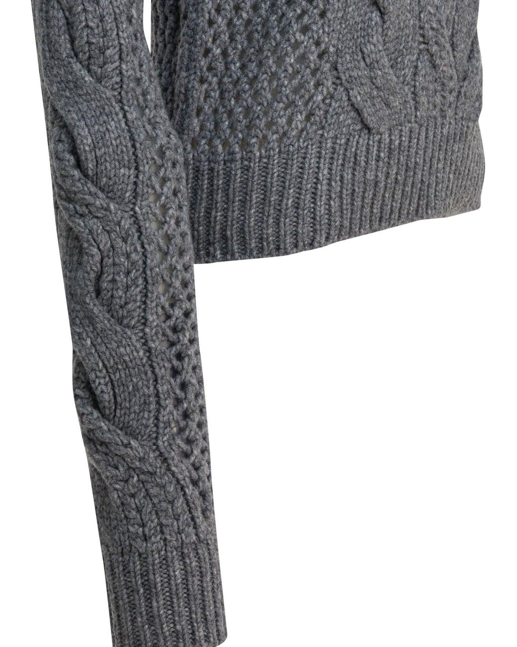 Jersey De Punto De Ochos Max Mara de color Gray