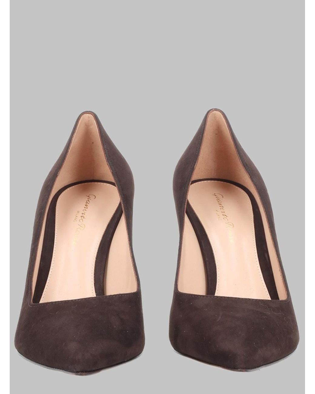 Gianvito Rossi Natural Décolleté 85 Leather Shoe