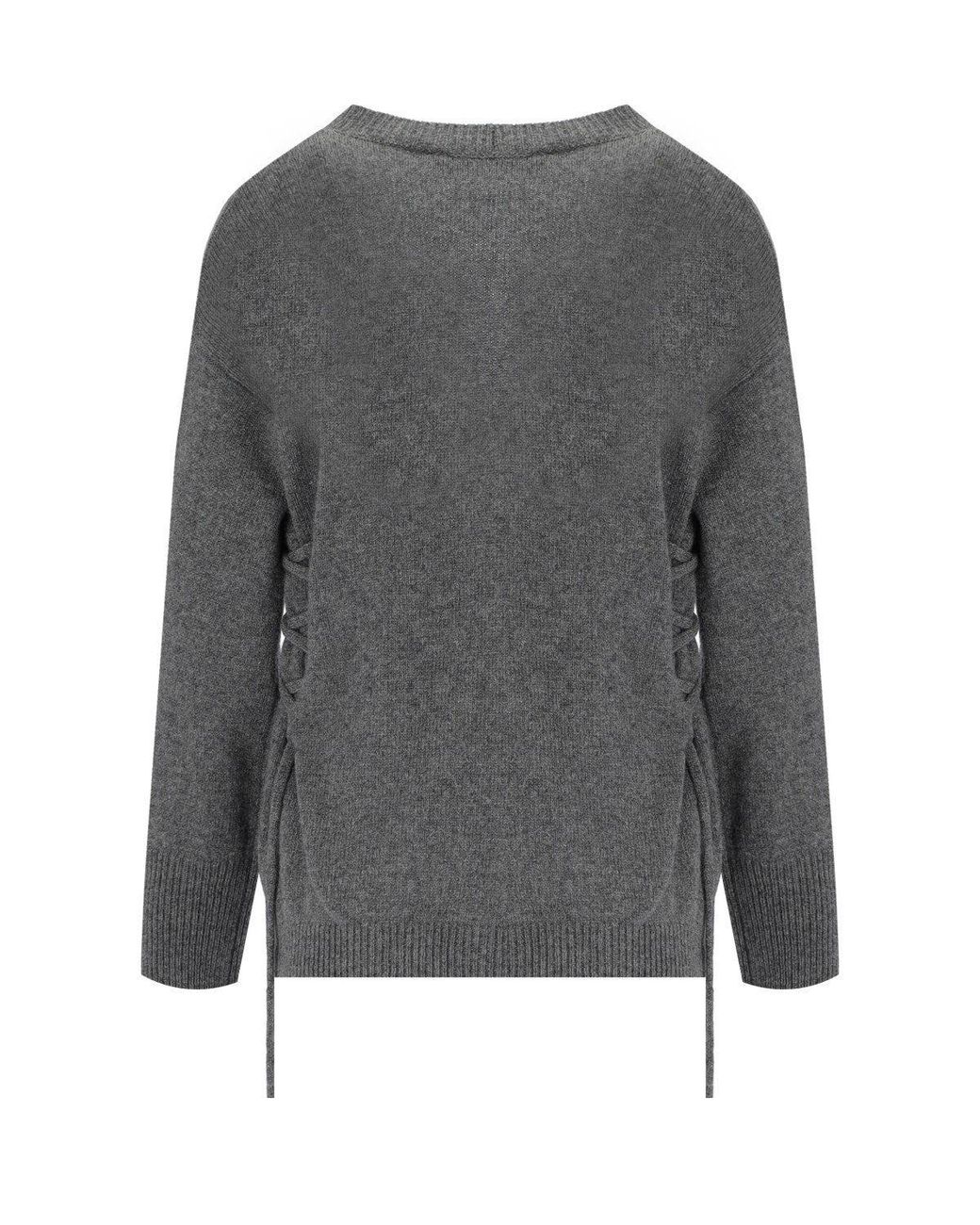 FEDERICA TOSI Gray Cardigan With Laces