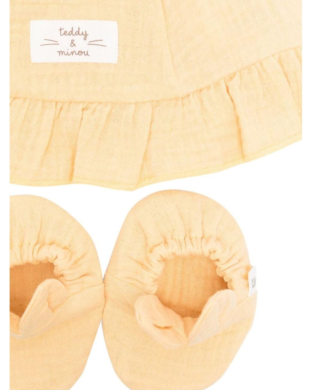 Teddy & Minou Natural Mini Hat And Bootie Set