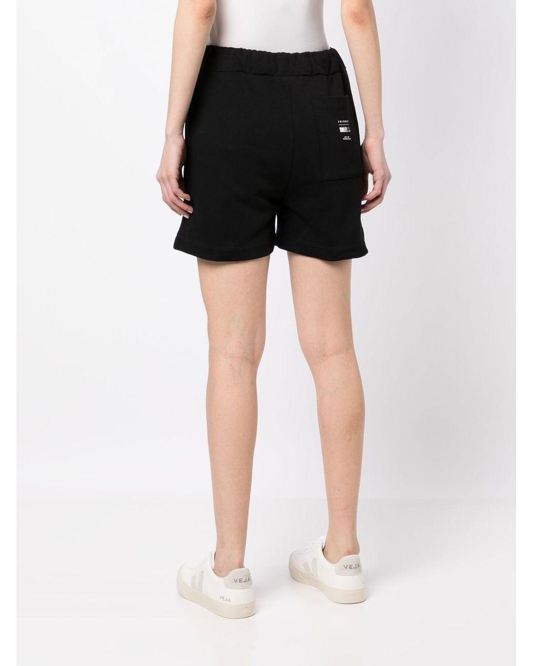 Joshua Sanders Black Smiley-Face Print Cotton Shorts