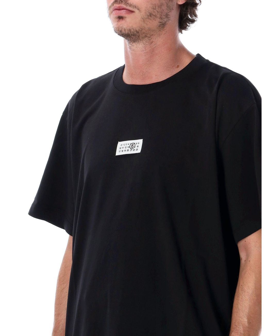 MM6 by Maison Margiela Black T Shirts And Polos