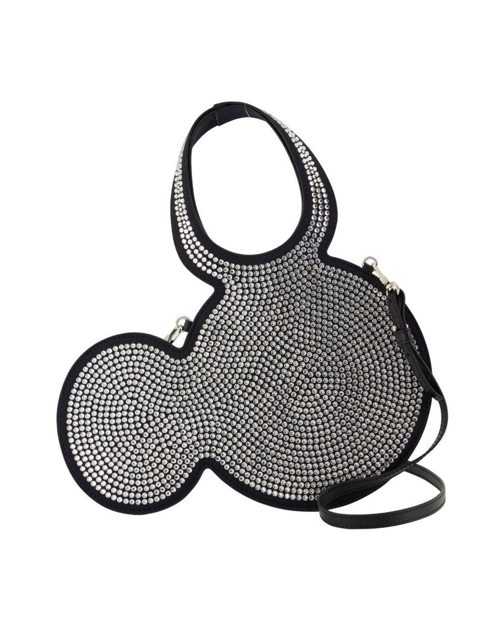 Bolso de hombro Mickey Mini x Disney Satin Negro Coperni de color Black