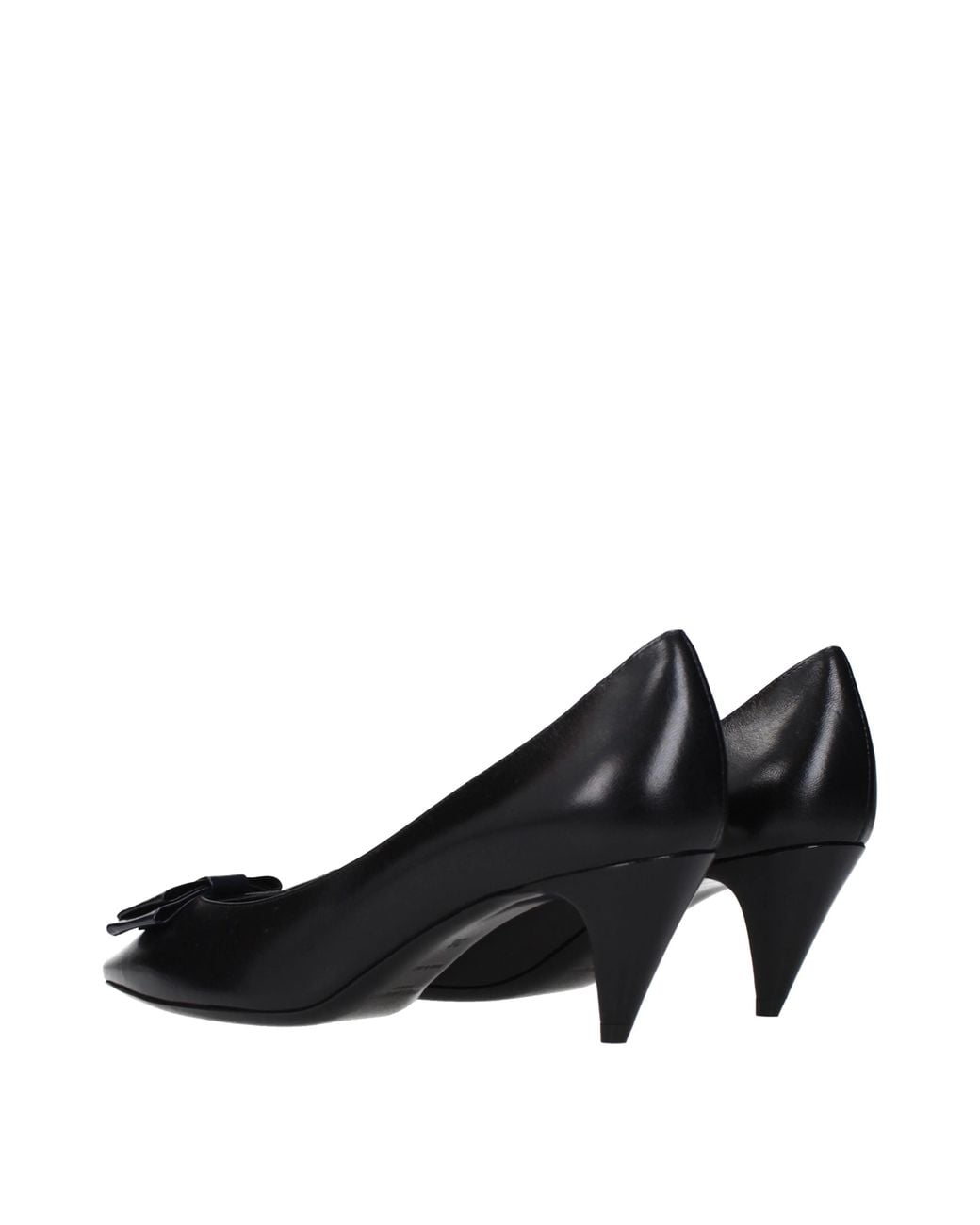 Saint Laurent Black Anais Donna Leather Low Cut Neckline