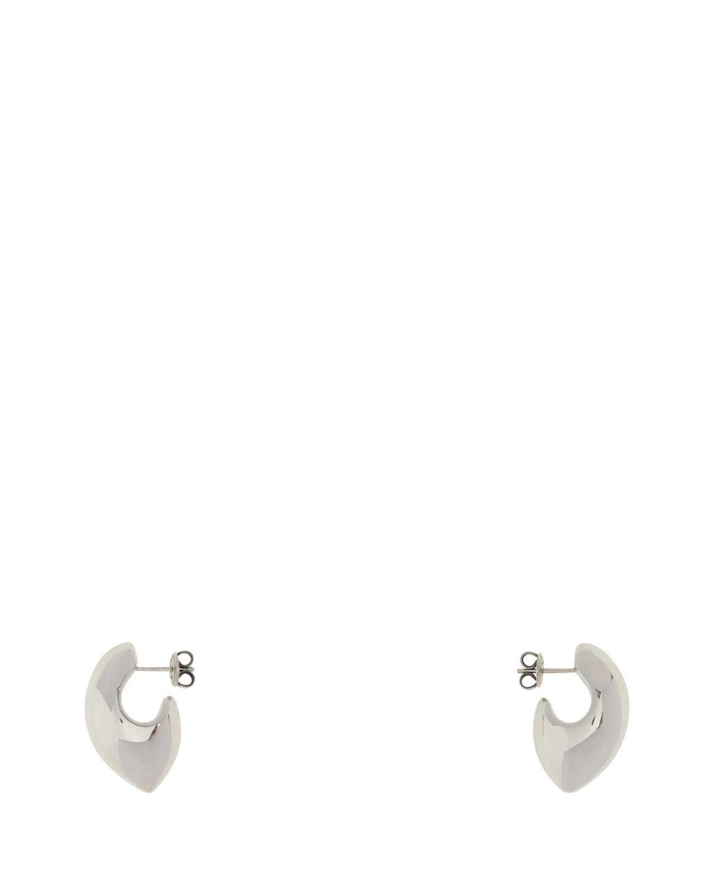 Bottega Veneta White Claw Earrings, Medium