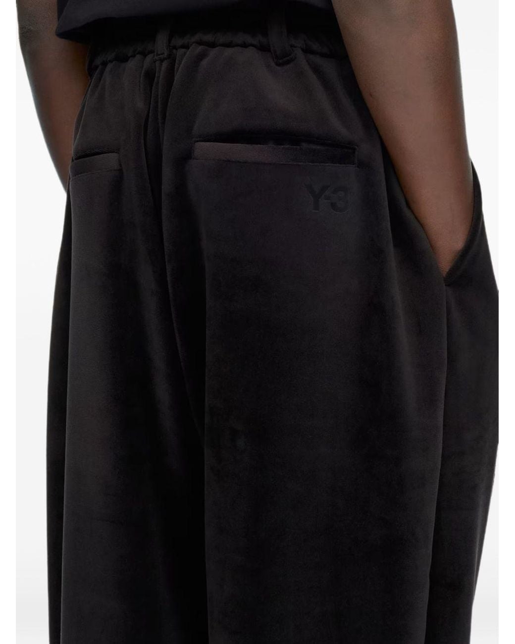 Y-3 Black Velvet Trackpants