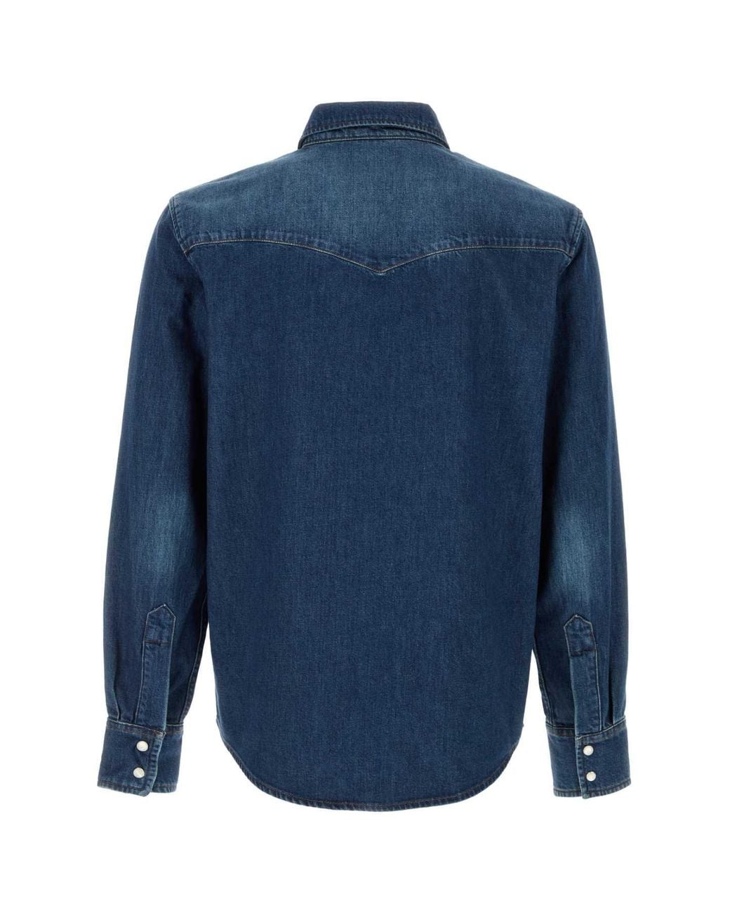 A.P.C. Blue Regular Solid Shirt for men