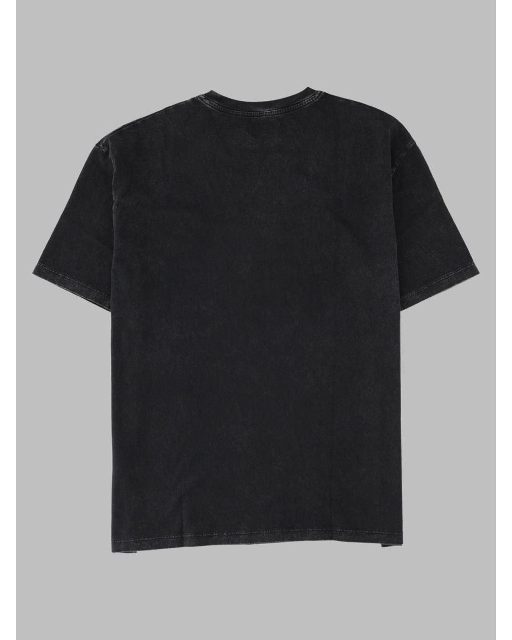 AMISH Black T Shirt Con Stampa "Rich Cat"