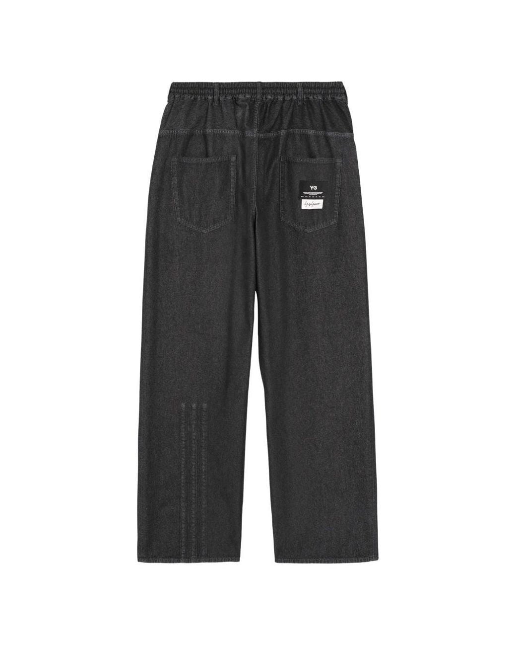 Y-3 Black Denim Cotton Jeans