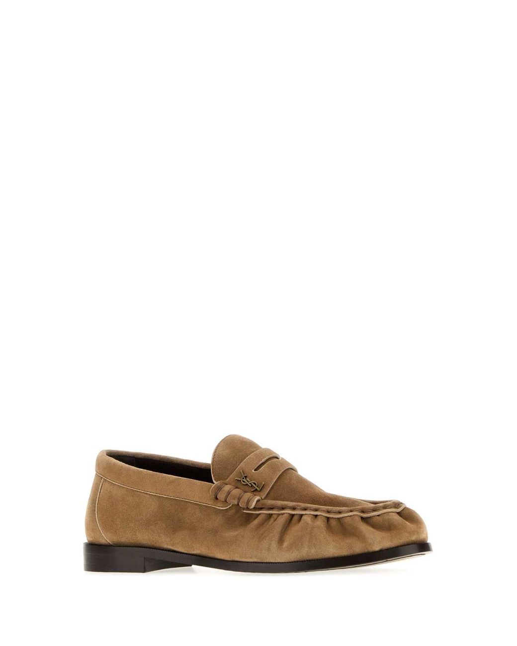 Saint Laurent Brown Cappuccino Suede Loafer