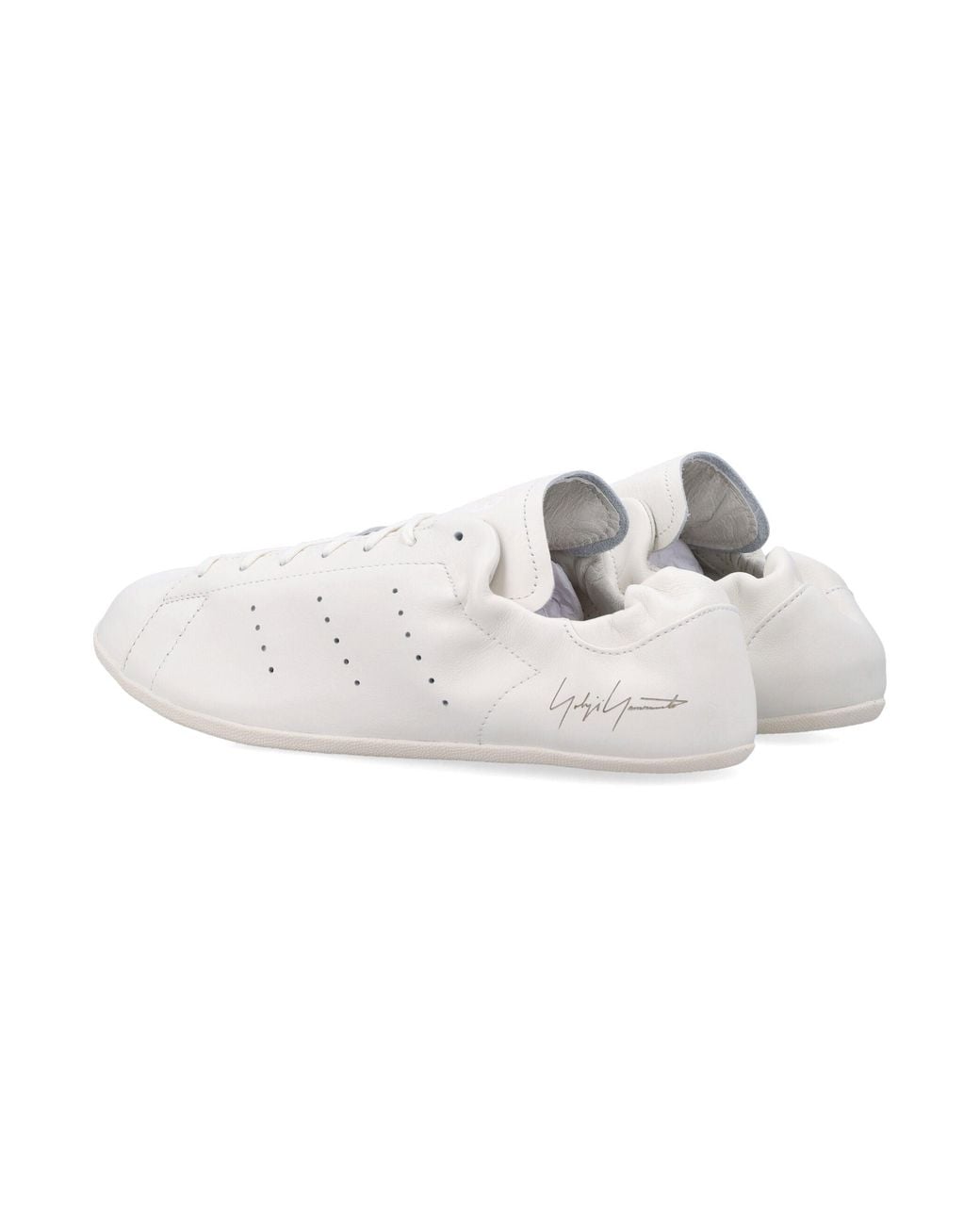 Y-3 White Stan Smith Lo Pro Leather Sneakers