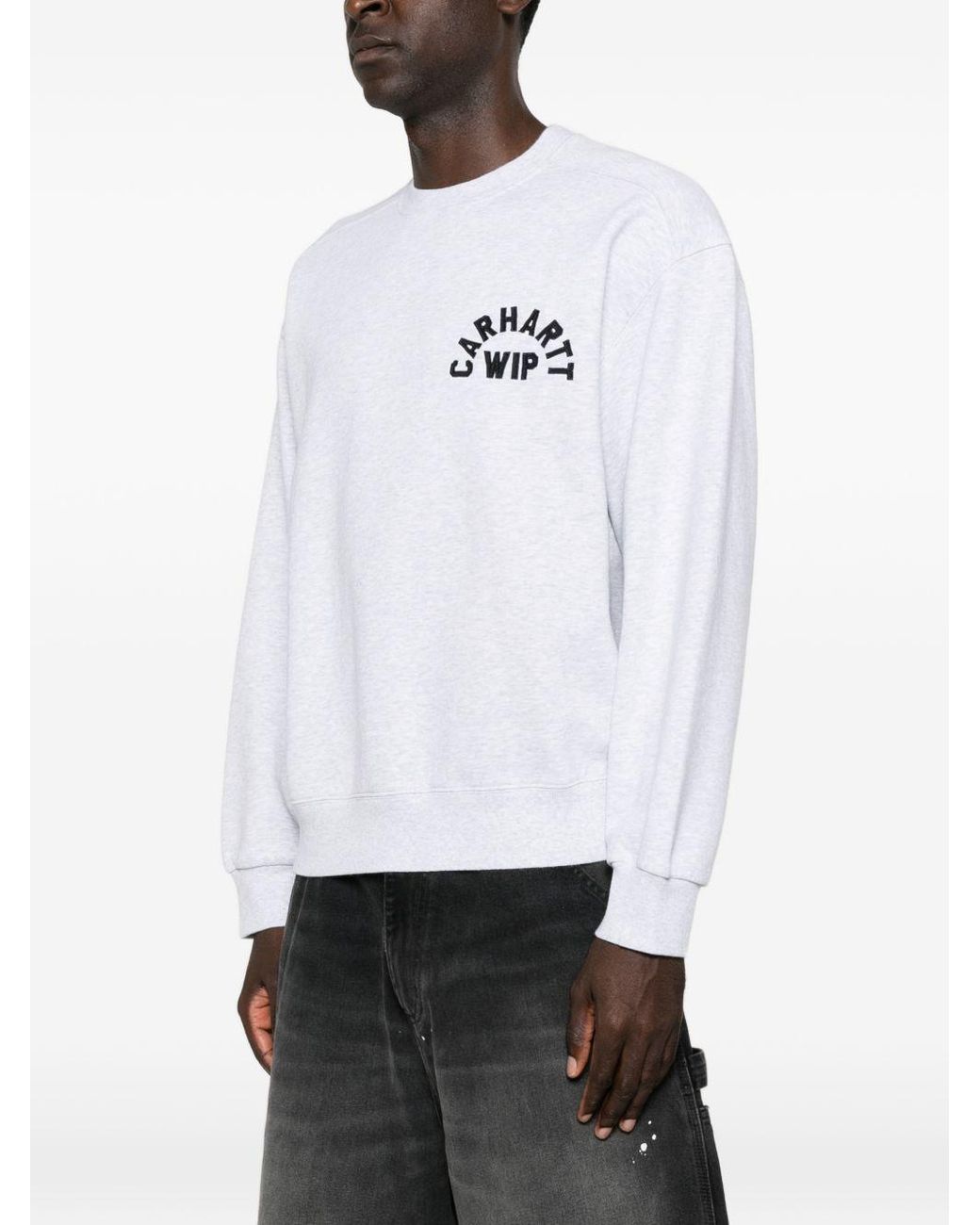 Carhartt White Logo Cotton Sweatshirt