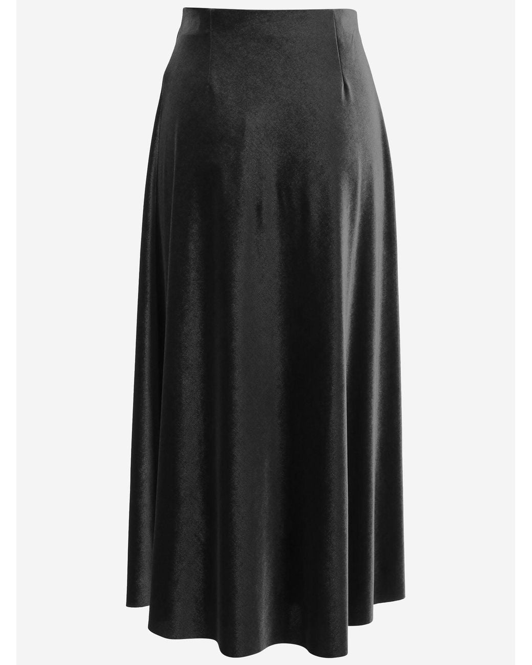 F.it Black Stretch Velvet Skirt Polyester