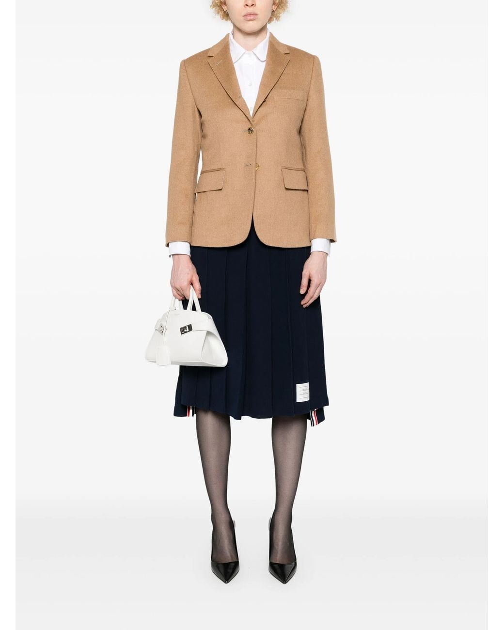Thom Browne Natural Single Breasted Blazer
