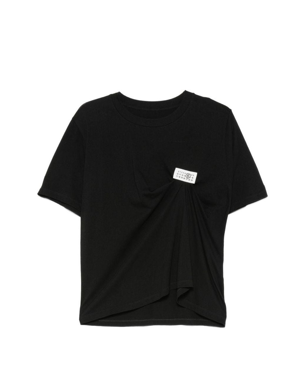 MM6 by Maison Margiela Black Cotton T Shirt