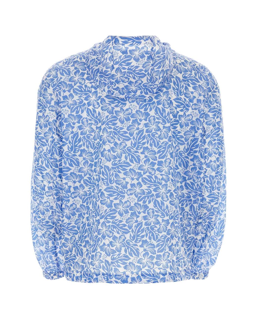 Prada Blue Printed Re-Nylon Windbreaker for men