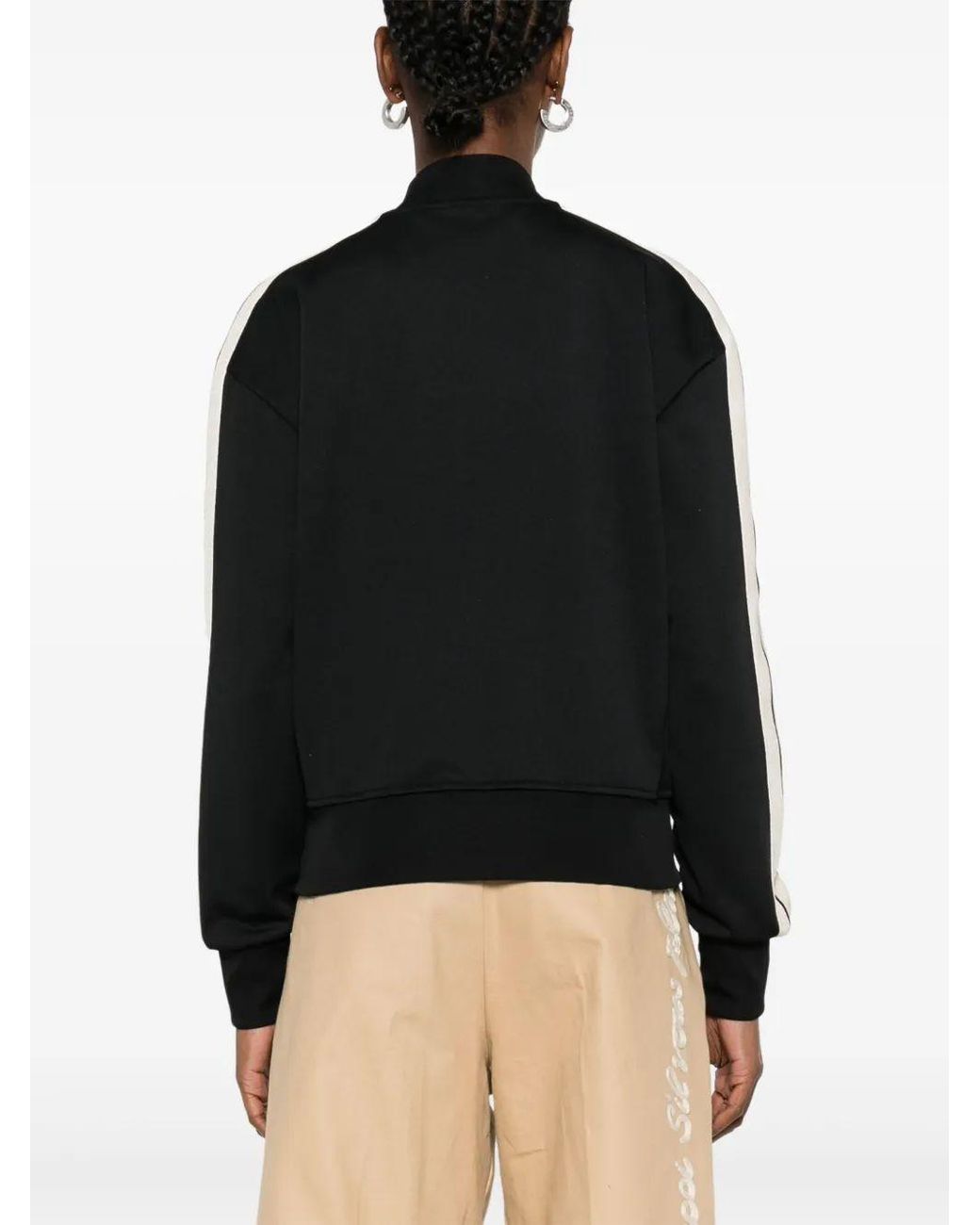 Palm Angels Black Classic Logo Track Bomber Jkt Off