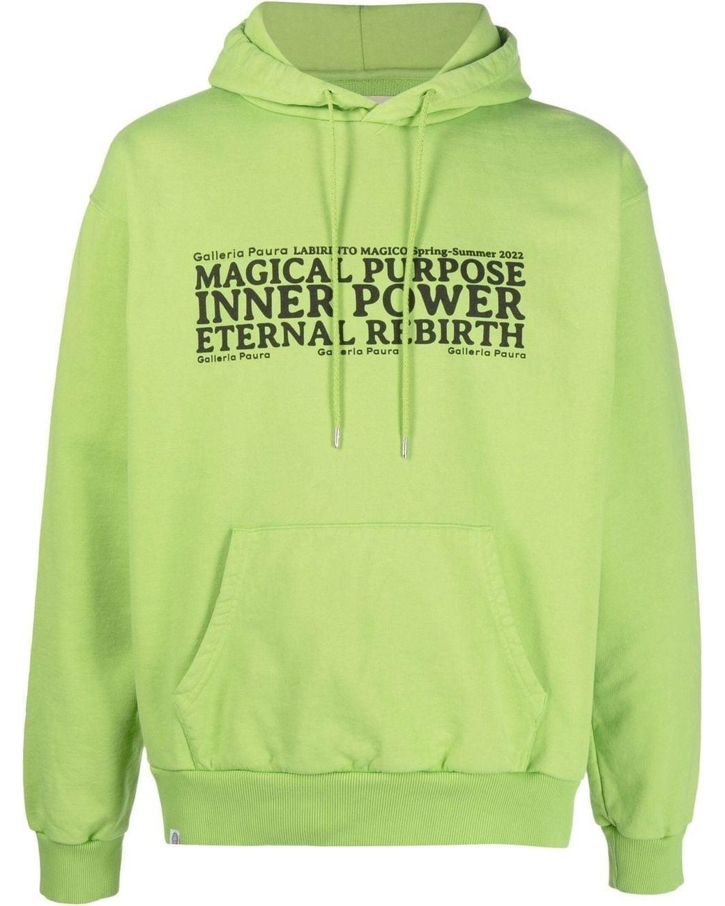 Paura Akim Hoodie mit grafischem Print in Green für Herren