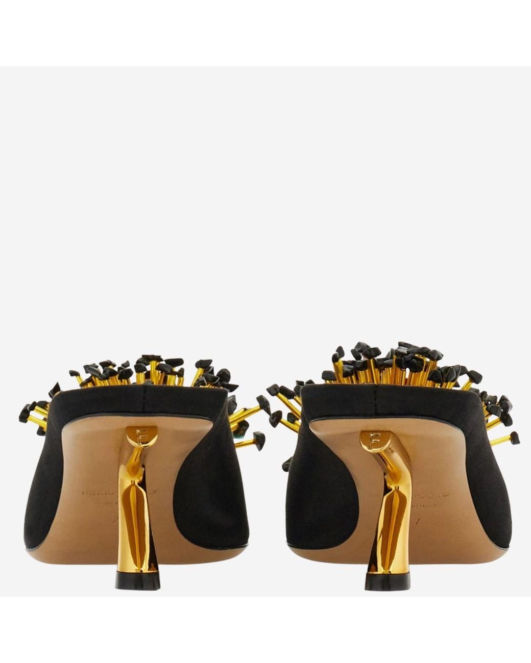 Ferragamo Brown Heeled Mules