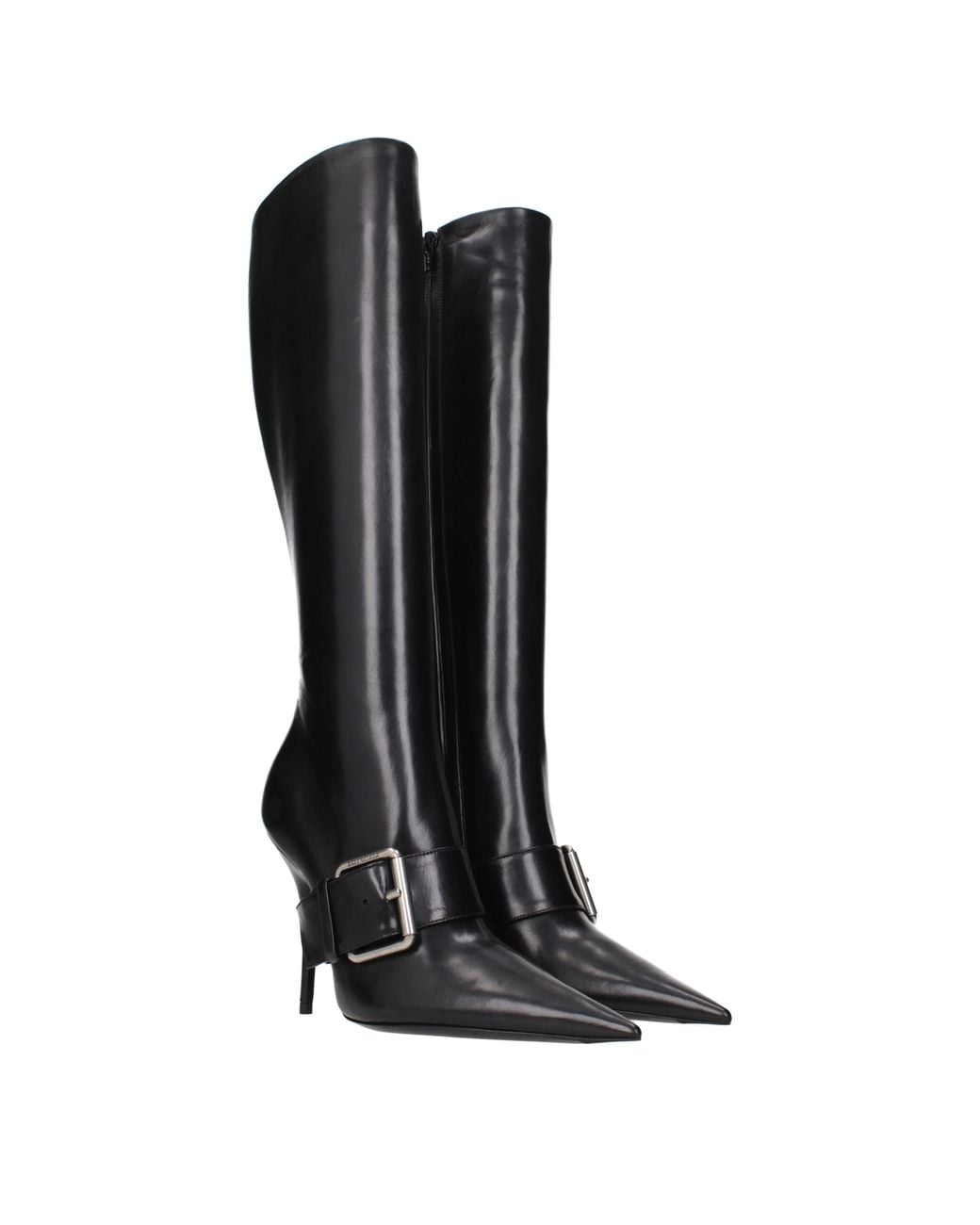 Balenciaga Black Leather Boots For