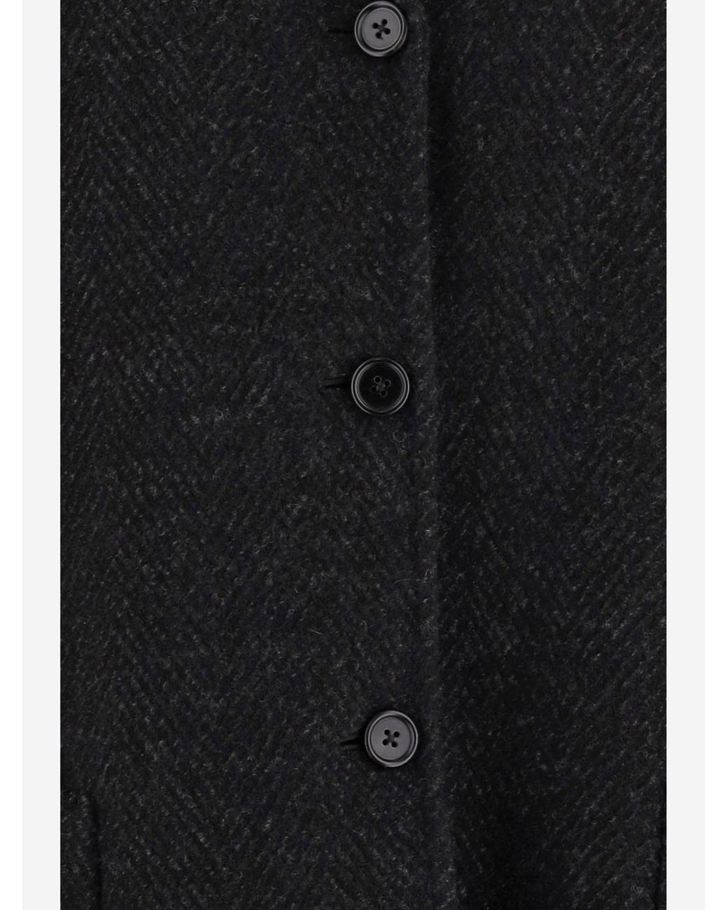 Jil Sander Black Wool Coat