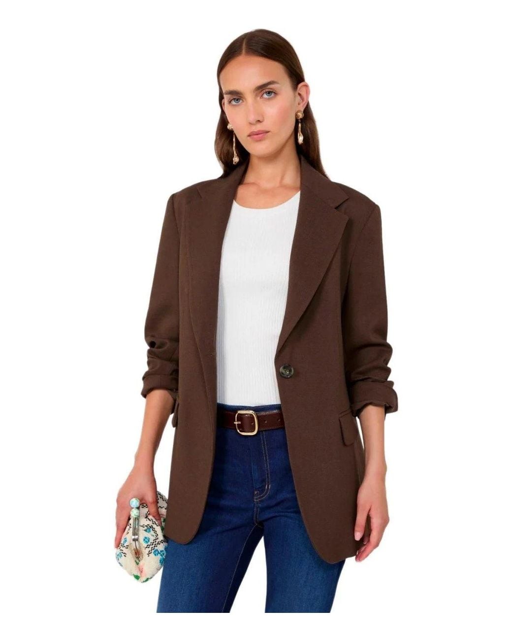 Weekend by Maxmara Brown Asta Single Breasted Blazer