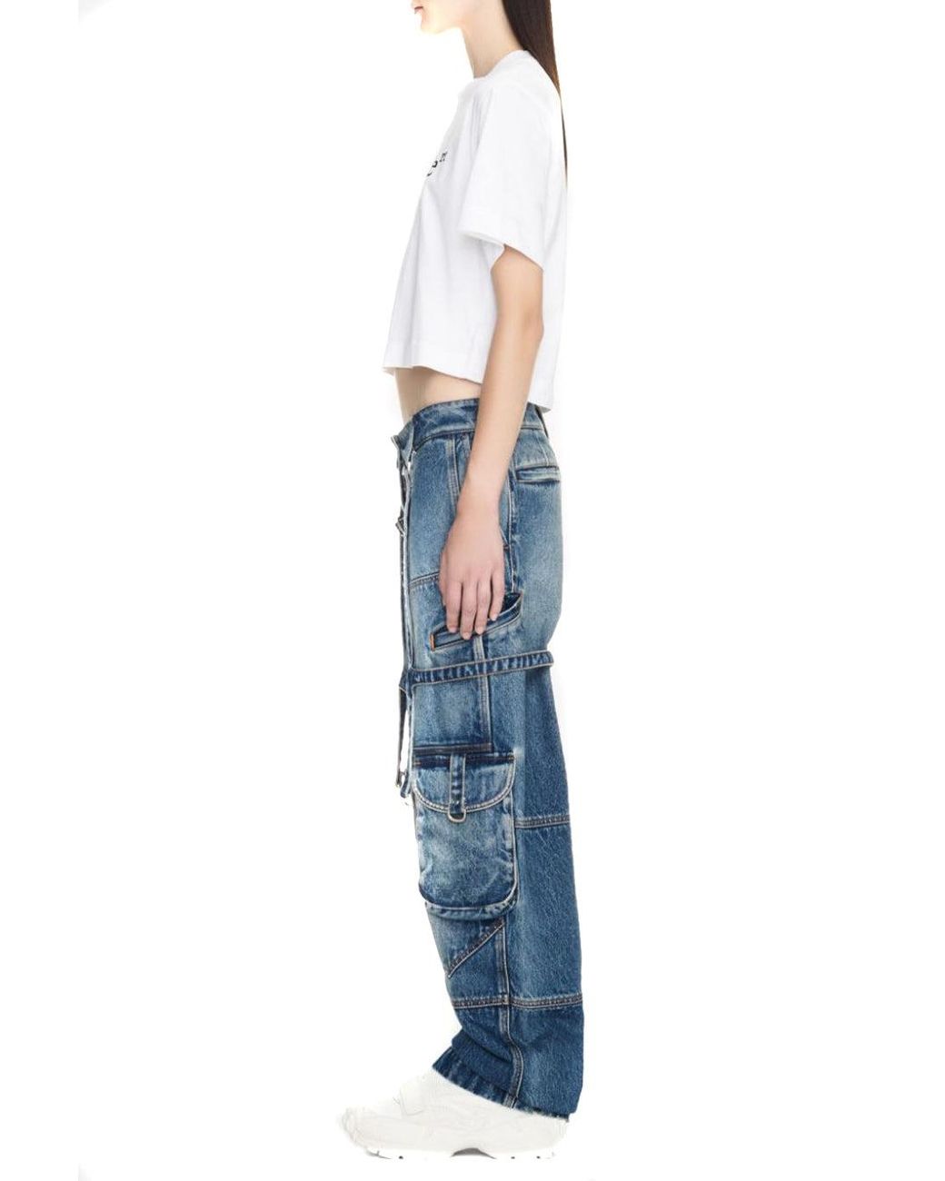 Off-White c/o Virgil Abloh Blue Wide Jeans