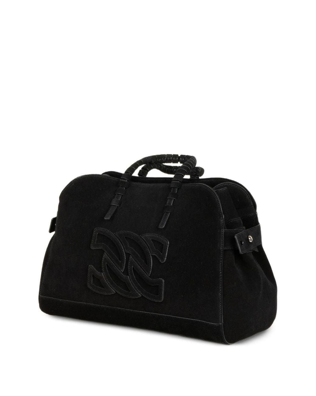 Casadei Black Park Avenue Leather Tote Bag