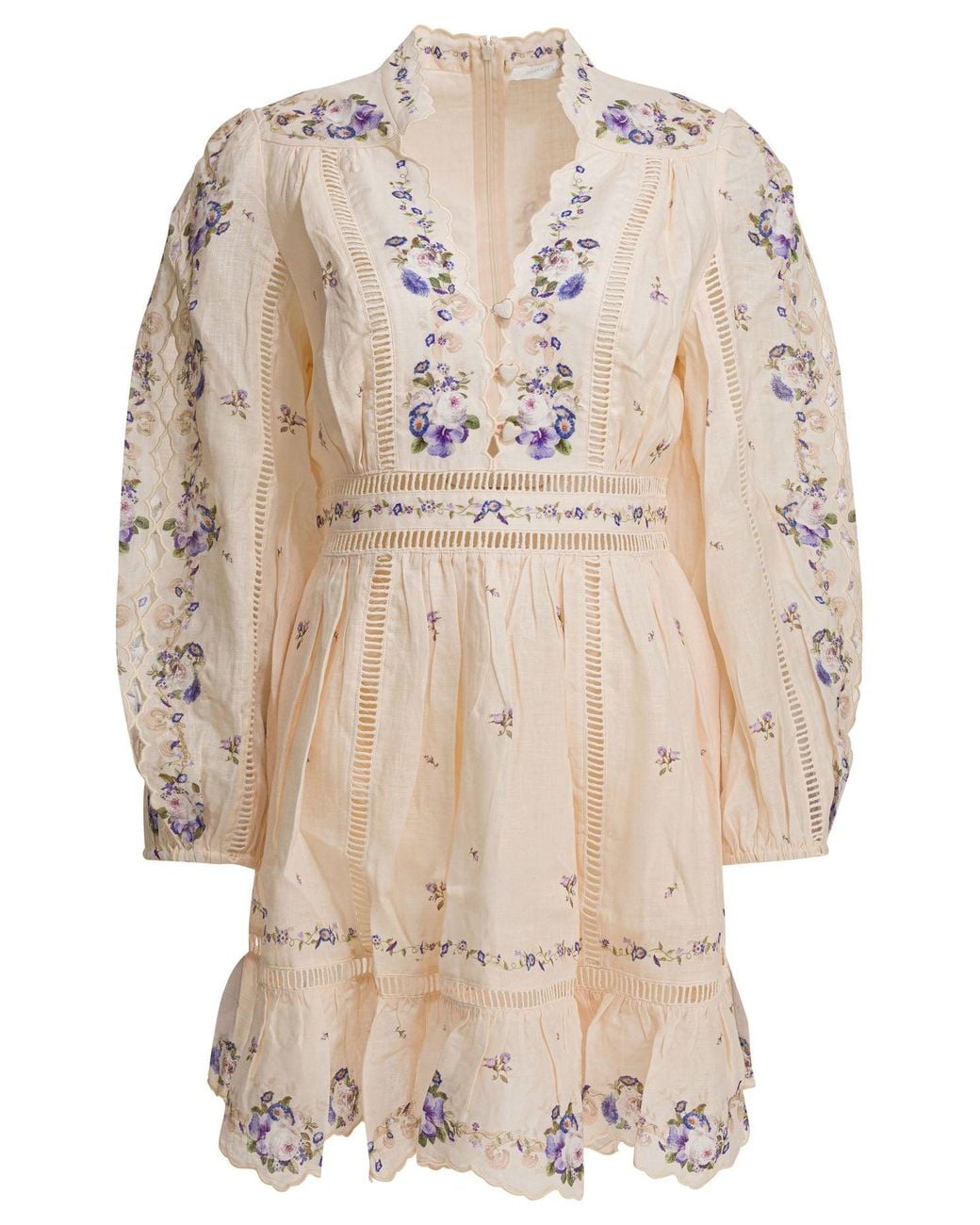Zimmermann Kleedjes ,Linnen Patience Mini Jurk in het Natural
