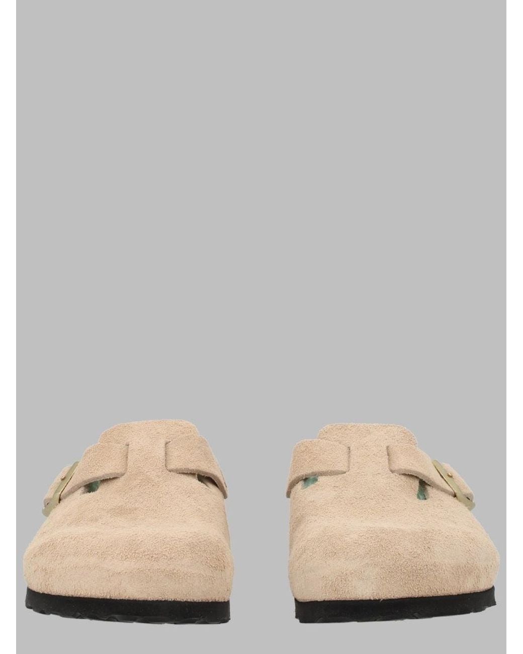 Birkenstock Natural Suede Sandals With Contoured Footbed