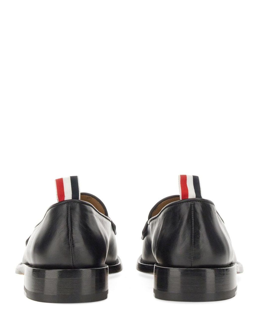 Thom Browne Black Varsity Penny Loafer for men