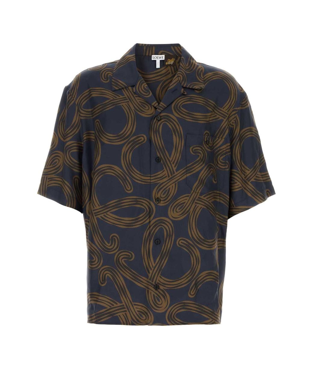 Loewe Black Silk Shirt For for men