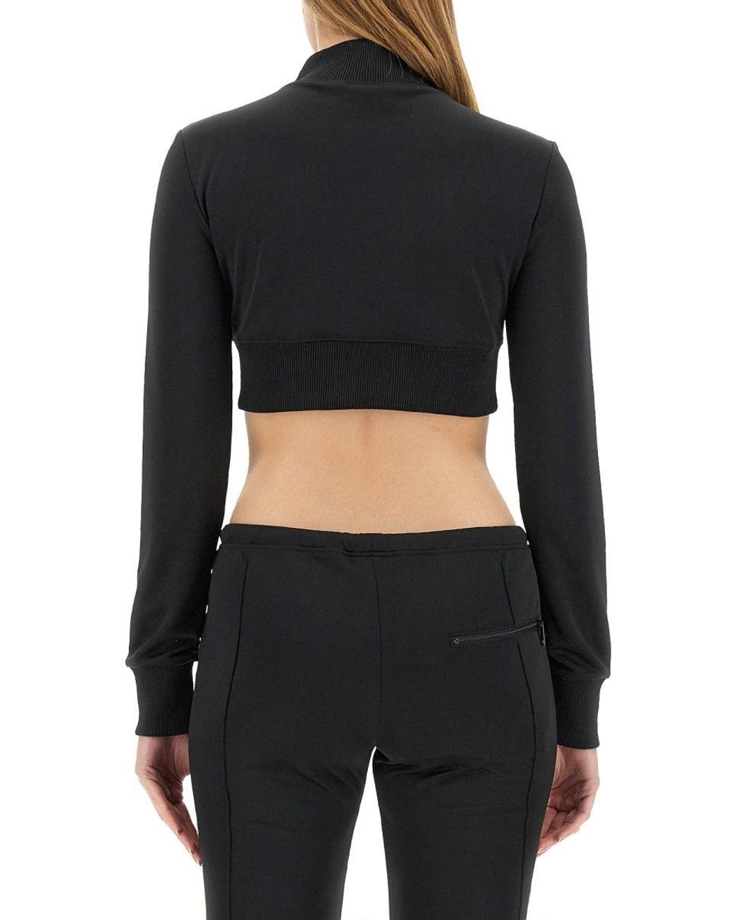 Courreges Black Cropped Jacket With High Collar